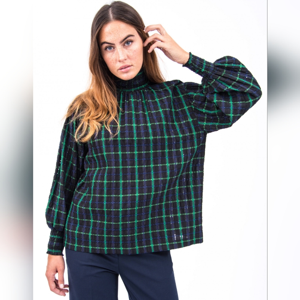 ANTHRO Ottod'ame Plaid Blouse